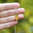 Wisiorek z Jesiennym Liściem Dębu