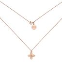 handmade naszyjnik z różowego złota z kwiatkiem