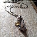 handmade lato naszyjnik z cytrynu i srebra