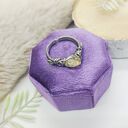 Pierścionek Cytryn regulowany ze stali chirurgicznej - wire wrapping