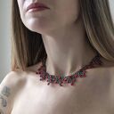 Naszyjnik „Czerwone Jagody” - choker z koralików szklanych