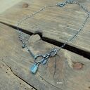 Surowy akwamaryn - naszyjnik