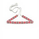 Folkowy choker z koralików z etnicznym ornamentem, naszyjnik handmade