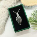 Złocisty naszyjnik z obsydianem - wire wrapping na stali chirurgicznej