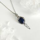 Naszyjnik Lapis Lazuli 'Lómë' stal chirurgiczna wisiorek handmade