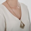 Ażurowy naszyjnik w kształcie rombu Filipa c991