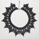 Czarna elegancka kolia z koralików szklanych