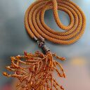 Naszyjnik Lariat Z Bursztynkami