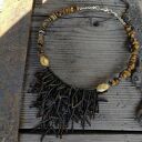 Naszyjnik Tygrysie Oko Patyczaki Etno Boho Kaskada Kolorowa 24.111