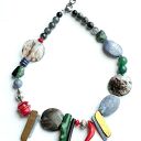Eklektyczny naszyjnik z kamieni naturalnych - unikatowa biżuteria handmade