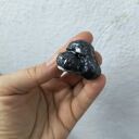Naszyjnik z pudlem - ceramiczne koraliki na kolii (handmade)
