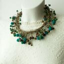 Tajemniczy ogród Naszyjnik lniany