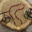 Choker z naturalnymi kamieniami - agat, jadeit i tygrysie oko
