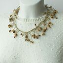 Jaspis Naszyjnik lniany Unikat