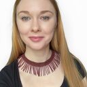 Elegancka kolia z koralików i frędzlami w stylu boho-etno