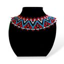 Naszyjnik koralikowy w formie kołnierza w stylu łemkowskim - elegancki choker