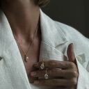 Złoty naszyjnik z cyrkonią