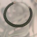 Naszyjnik Zielony Wąż Sznur Koralikowy Królewski