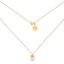 ręczne wykonanie złoty naszyjnik z perłą w koronie