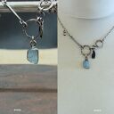 Surowy akwamaryn - naszyjnik