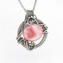 Srebrny naszyjnik z kwarcem wiśniowym - unikat