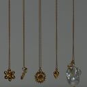 hand made złoty naszyjnik ze słonecznikiem