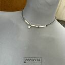 Krótki naszyjnik z białą perłą i srebrem 925 Cocopunk