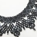 Czarna elegancka kolia z koralików szklanych