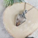 Naszyjnik Agat River Lace "Zimowy Brzeg" stal chirurgiczna wisiorek handmade