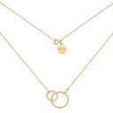 ręczne wykonanie złoty naszyjnik z dwoma kołami