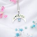 Wiosenna Lunula z Akwamarynem