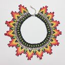 Etniczny naszyjnik „Ogień Słońca” Emberá - koralikowy choker boho