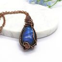 Miedziany naszyjnik z labradorytem