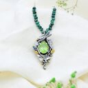 Srebrny Wisiorek z Oliwinem i Ważką