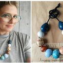 Korale w stylu boho z ceramiki - Wylęgarnia Pomysłów - unikatowa biżuteria