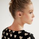 Złoty modowy naszyjnik serce serduszko łańcuszek żmijka