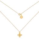 handmade złoty naszyjnik z kwiatkiem