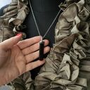 Srebrny naszyjnik z czarnym turmalinem Schorl