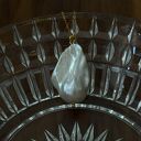 unikalne pozłacany złoty naszyjnik z barokową perłą