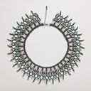 Ażurowa kolia „Kryształowa Jaskinia” - boho naszyjnik choker z koralików szklanych