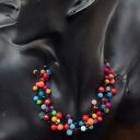 Multicolor naszyjnik ze sznurka i szkła