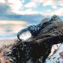 Frosty Forest - srebrny wisior z leśnym motywem w technice art clay