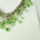 Wiosenna zieleń Naszyjnik lniany