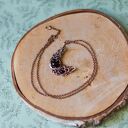 Naszyjnik z księżycowym wisiorem z onyksami czarnymi