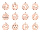 Naszyjnik z pereł naturalnych ze znakiem zodiaku z różowego złota