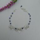 Oryginalny naszyjnik lapis lazuli kryształ górski wire wrapping