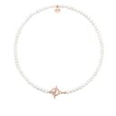 Naszyjnik z pereł naturalnych z ozdobnym zapięciem z różowego