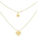 ręczne wykonanie złoty naszyjnik z koniczynką