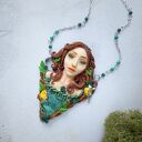 Naszyjnik z kobietą i malachitem