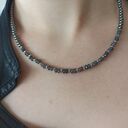 Naszyjnik z kamieni naturalnych - agaty i hematyt